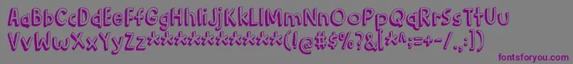 BarkingCatDemo Font – Purple Fonts on Gray Background