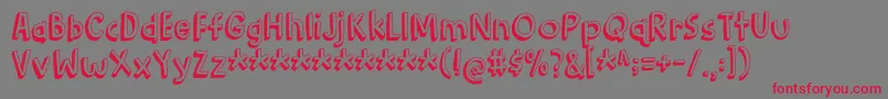 BarkingCatDemo Font – Red Fonts on Gray Background