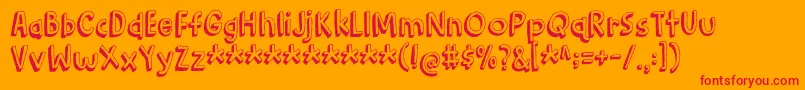 BarkingCatDemo Font – Red Fonts on Orange Background