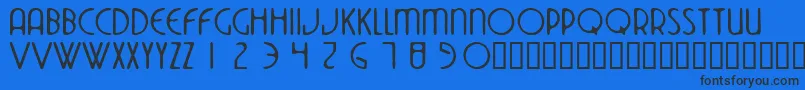 Шрифт Dekoside – чёрные шрифты на синем фоне