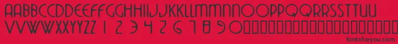 Dekoside Font – Black Fonts on Red Background