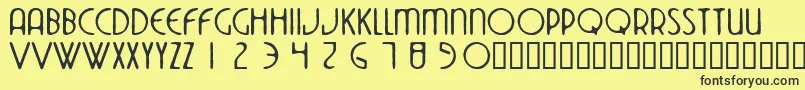 Dekoside Font – Black Fonts on Yellow Background