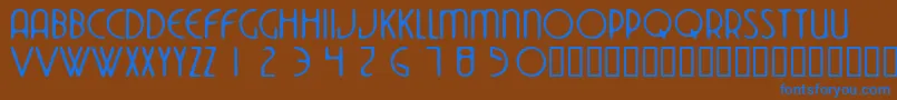 Dekoside Font – Blue Fonts on Brown Background