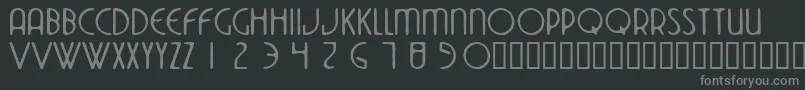 フォントDekoside – 黒い背景に灰色の文字