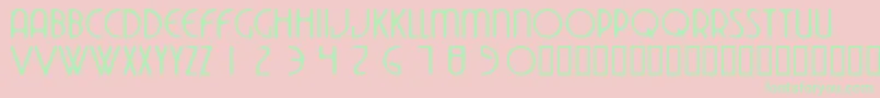 Dekoside Font – Green Fonts on Pink Background