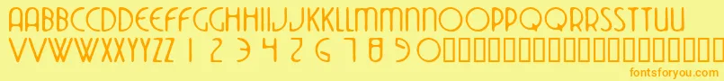 Dekoside Font – Orange Fonts on Yellow Background