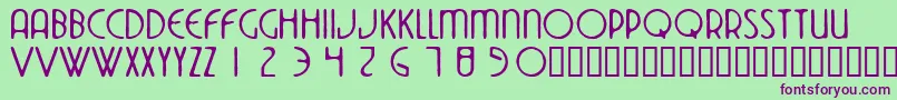 Dekoside Font – Purple Fonts on Green Background