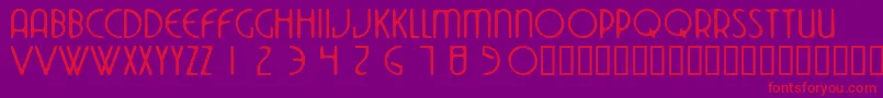 Dekoside Font – Red Fonts on Purple Background