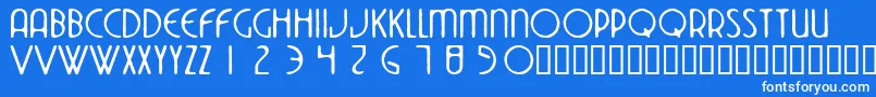 フォントDekoside – 青い背景に白い文字
