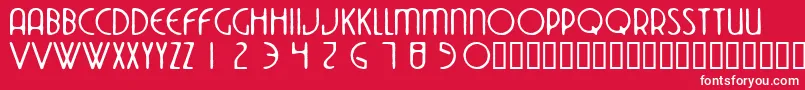 Dekoside Font – White Fonts on Red Background