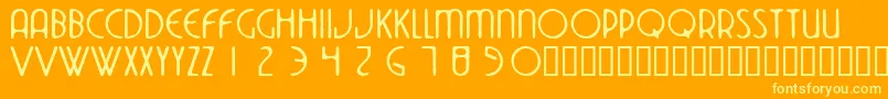 Dekoside Font – Yellow Fonts on Orange Background