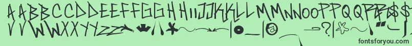 Police SaintFont – polices noires sur fond vert