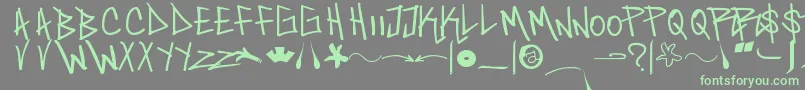 Weitere Informationen zur SaintFont-Schriftart SaintFont-Schriftart – Grüne Schriften auf grauem Hintergrund