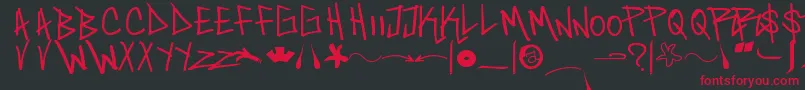 SaintFont Font – Red Fonts on Black Background