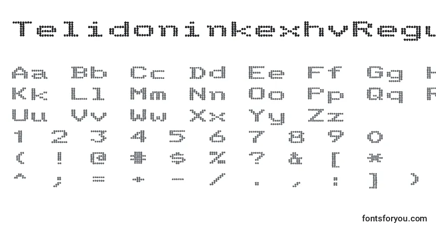 TelidoninkexhvRegularフォント–アルファベット、数字、特殊文字