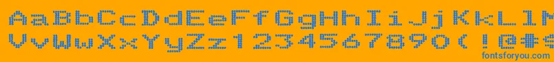 TelidoninkexhvRegular Font – Blue Fonts on Orange Background