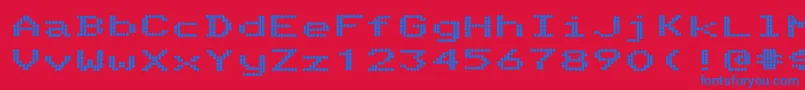 TelidoninkexhvRegular Font – Blue Fonts on Red Background