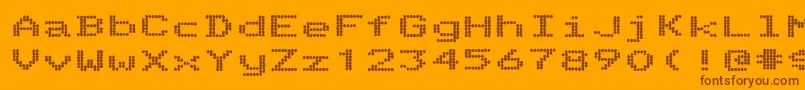 TelidoninkexhvRegular Font – Brown Fonts on Orange Background