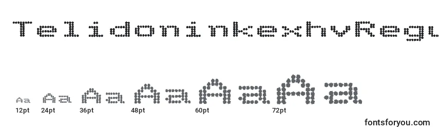 TelidoninkexhvRegular Font Sizes