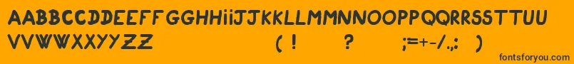 Шрифт CigogneauTypoEnEn – чёрные шрифты на оранжевом фоне