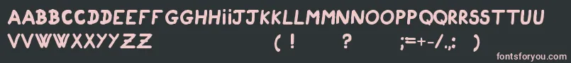 CigogneauTypoEnEn Font – Pink Fonts on Black Background
