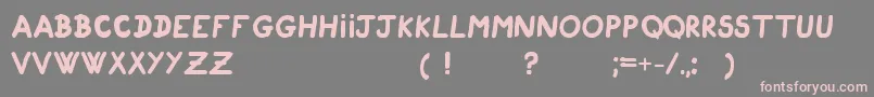 CigogneauTypoEnEn Font – Pink Fonts on Gray Background