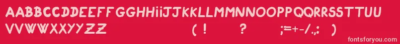 CigogneauTypoEnEn Font – Pink Fonts on Red Background