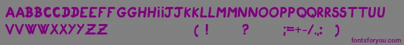 CigogneauTypoEnEn Font – Purple Fonts on Gray Background
