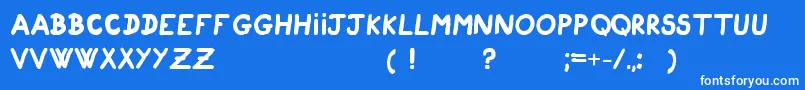 CigogneauTypoEnEn Font – White Fonts on Blue Background
