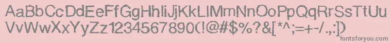 fuente Quakylight – Fuentes Grises Sobre Fondo Rosa