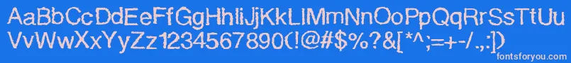 Quakylight Font – Pink Fonts on Blue Background