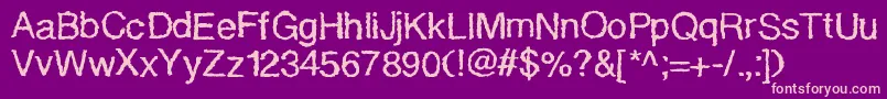 Quakylight Font – Pink Fonts on Purple Background
