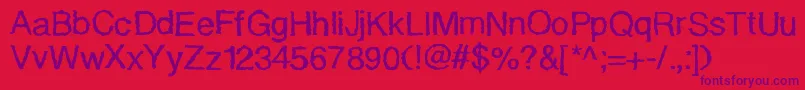 Quakylight Font – Purple Fonts on Red Background