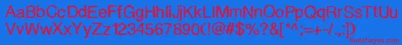 Quakylight Font – Red Fonts on Blue Background