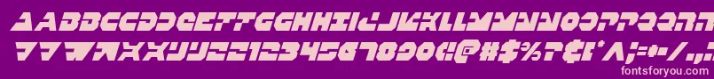 Triggermancondital Font – Pink Fonts on Purple Background