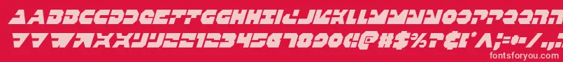 Triggermancondital Font – Pink Fonts on Red Background