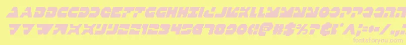 Triggermancondital Font – Pink Fonts on Yellow Background