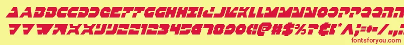 Triggermancondital Font – Red Fonts on Yellow Background