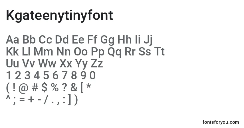 Schriftart Kgateenytinyfont – Alphabet, Zahlen, spezielle Symbole