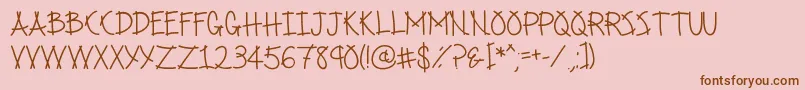 En savoir plus sur la police Springrolls Police Springrolls – polices brunes sur fond rose