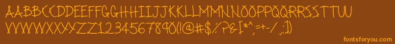 Шрифт Springrolls – оранжевые шрифты на коричневом фоне