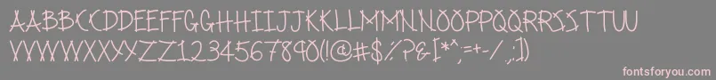 Springrolls Font – Pink Fonts on Gray Background