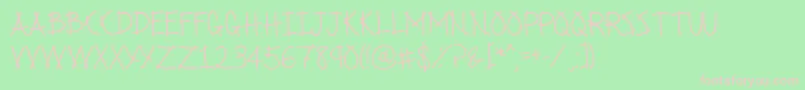 Springrolls Font – Pink Fonts on Green Background