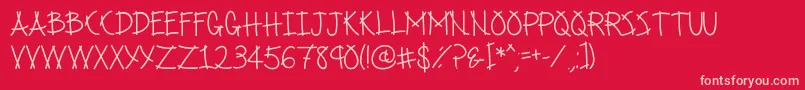 Springrolls Font – Pink Fonts on Red Background