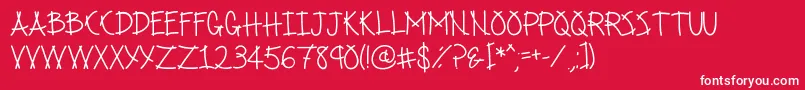 Springrolls Font – White Fonts on Red Background