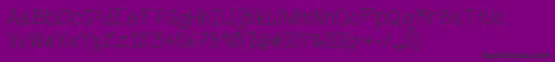 Daveyhand Font – Black Fonts on Purple Background