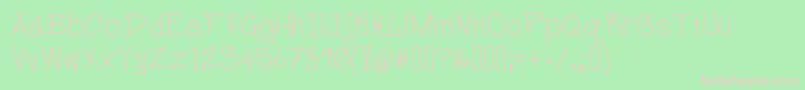 Daveyhand Font – Pink Fonts on Green Background