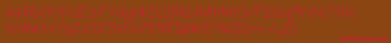 Daveyhand Font – Red Fonts on Brown Background