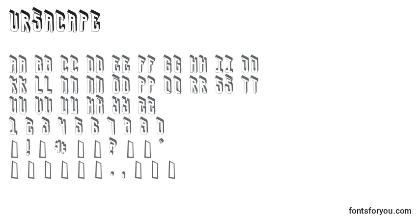 Czcionka UrsaCape – alfabet, cyfry, specjalne znaki