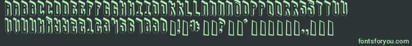 フォントUrsaCape – 黒い背景に緑の文字